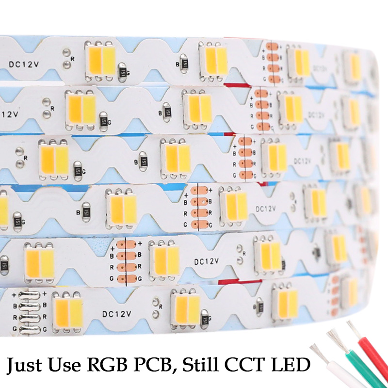 12V 240 Lights CCT Color Temperature Adjustable S LED Channel Signage Strip